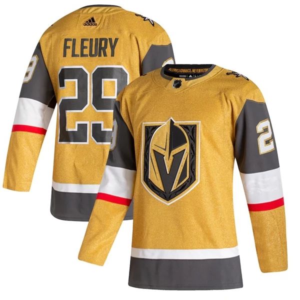 Kinder Vegas Golden Knights Eishockey Trikot Marc-Andre Fleury #29 2020-21 Kulta Authentic